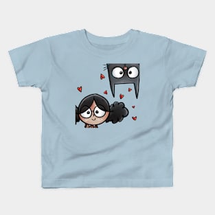 Upside Down Cat Kids T-Shirt